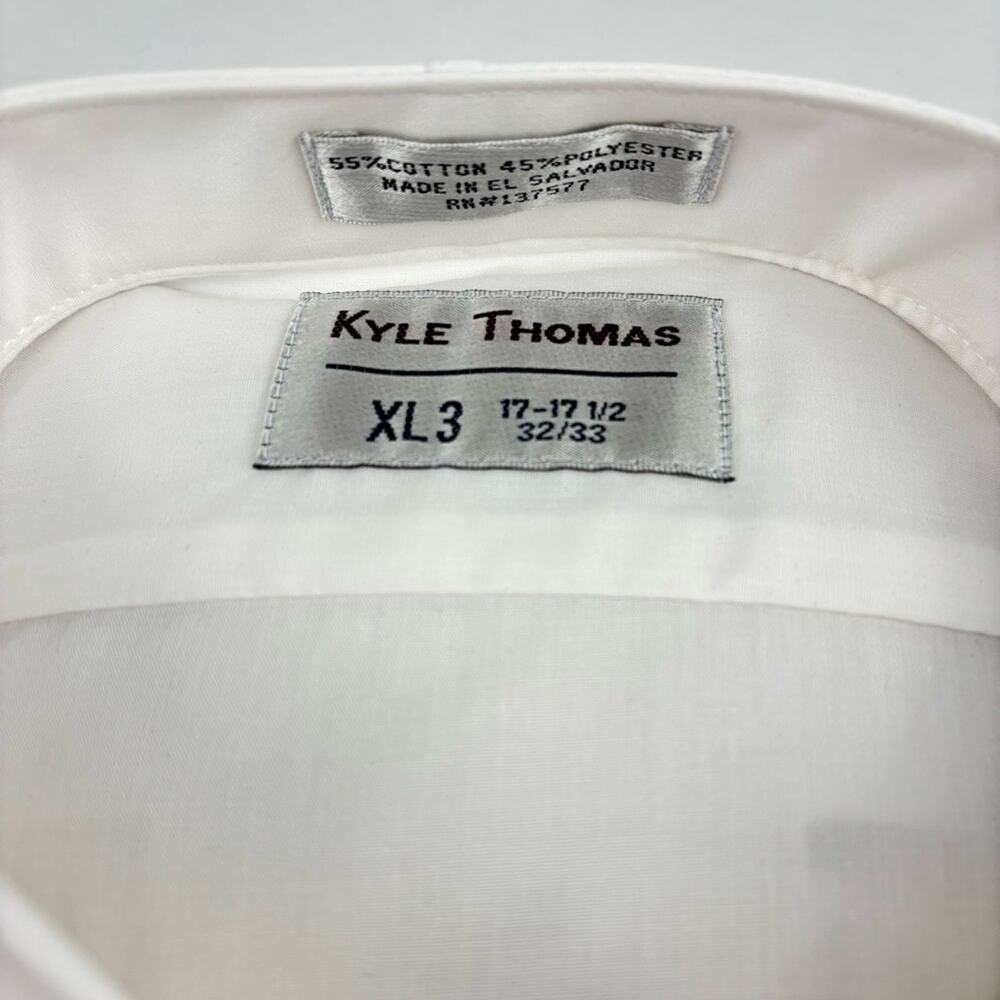 NWT Tuxedo Formal Attire Button Up White Dress Shirt Long Slv, XL3 17-17.5 32/33 - Picture 2 of 8